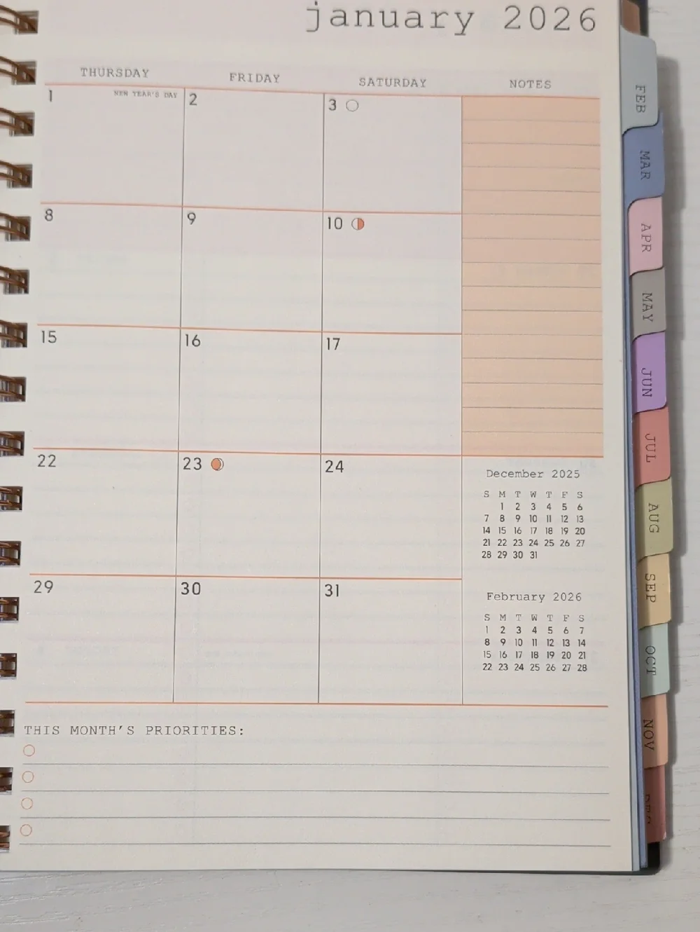WAAV 2026 Tabbed Weekly + Monthly Planner - Pink Purple Mountain Cover